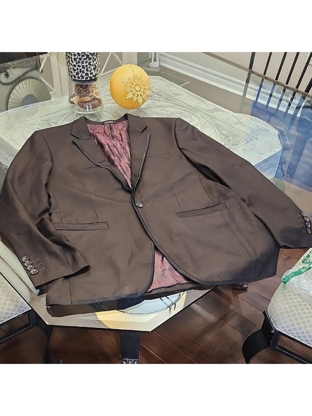 Kenzo Wool Blend Mens One Button Blazer Jacket 48